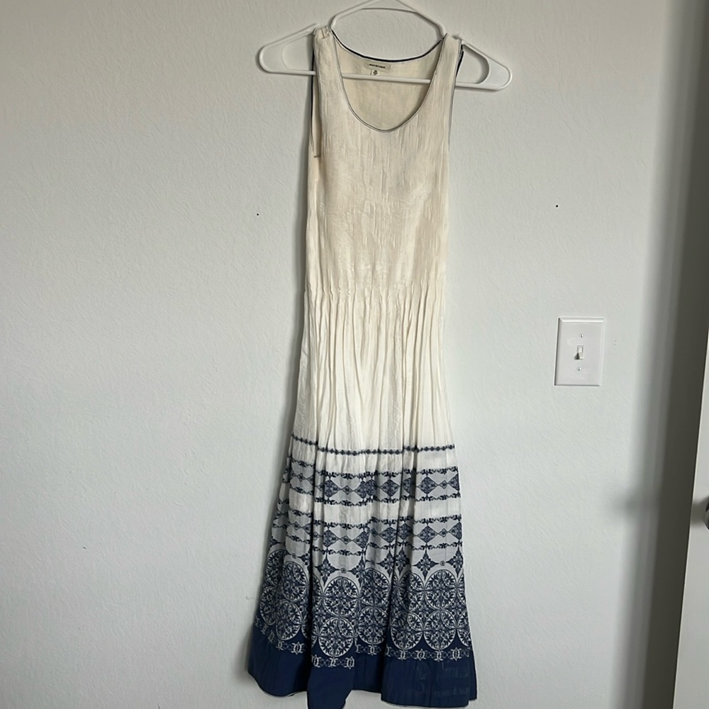 Max Studio Blue/White Dress (X-Small)